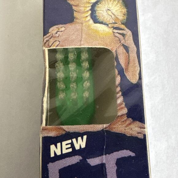 E.T. The Extra Terrestrial Soft Blue Childrens Toothbrush 1982 Squibb Vintage - Picture 10 of 10